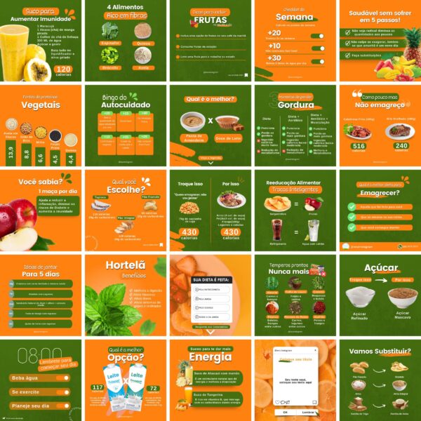 Pack Canva Nutricionista Nutricao 20 Templates Editaveis 50 Artes Bonus 2