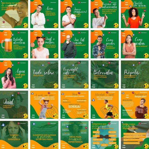 Pack Canva Nutricionista Nutricao Templates Editaveis 200 Artes Bonus 3