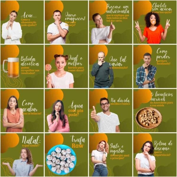 Pack Canva Nutricionista Nutricao Templates Editaveis 200 Artes Legendas 11