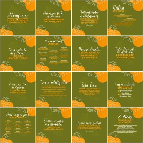 Pack Canva Nutricionista Nutricao Templates Editaveis 200 Artes Legendas 2