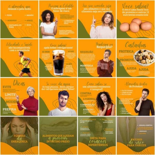 Pack Canva Nutricionista Nutricao Templates Editaveis 200 Artes Legendas 7