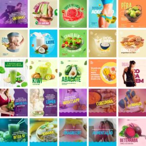 Pack Canva Nutricionista Nutricao Templates Editaveis 25 Artes Bonus