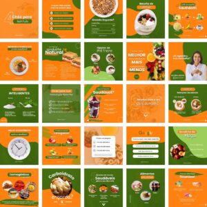 Pack Canva Nutricionista Nutricao Templates Editaveis 50 Artes Bonus 2