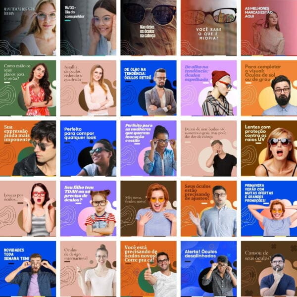 Pack Canva Oticas Oftalmologista Templates Editaveis 340 Artes Bonus 2