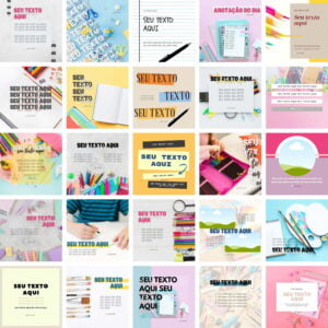 Pack Canva Papelaria Livraria 20 Templates Editaveis 25 Artes Bonus