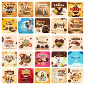 Pack Canva Pascoa Templates Editaveis 50 Artes Bonus 2