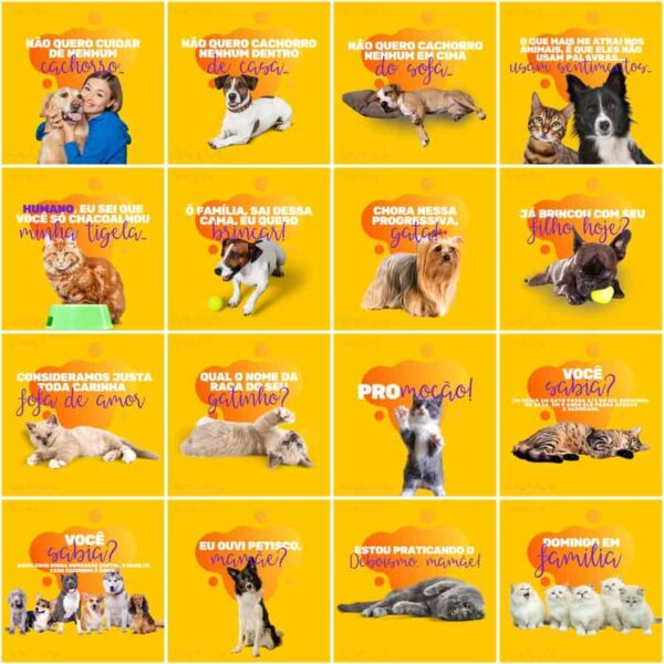 Pack Canva Pet Shop Template Canva 200 Artes + Legendas - Imagem 10