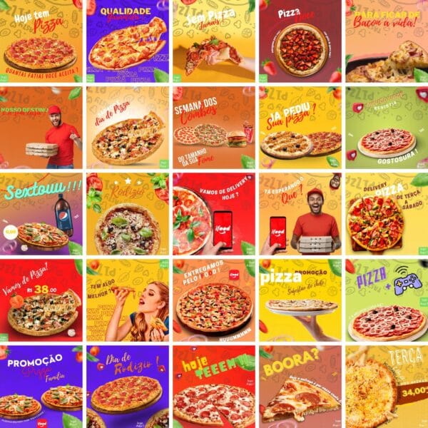 Pack Canva Pizzaria Pizza 30 Templates Editaveis 50 Artes Bonus 2