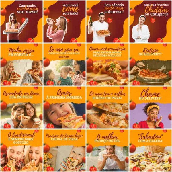 Pack Canva Pizzaria Pizza Templates Editaveis 200 Artes Legendas 2