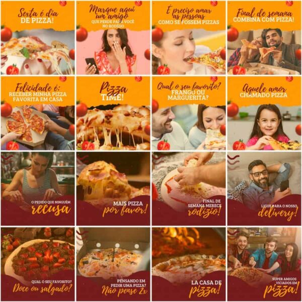 Pack Canva Pizzaria Pizza Templates Editaveis 200 Artes Legendas 3