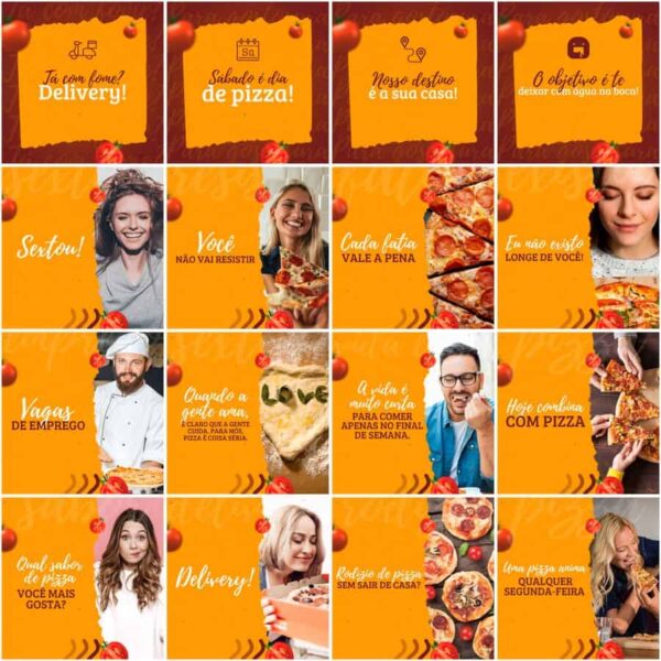 Pack Canva Pizzaria Pizza Templates Editaveis 200 Artes Legendas 6