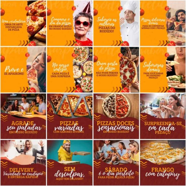 Pack Canva Pizzaria Pizza Templates Editaveis 200 Artes Legendas 7