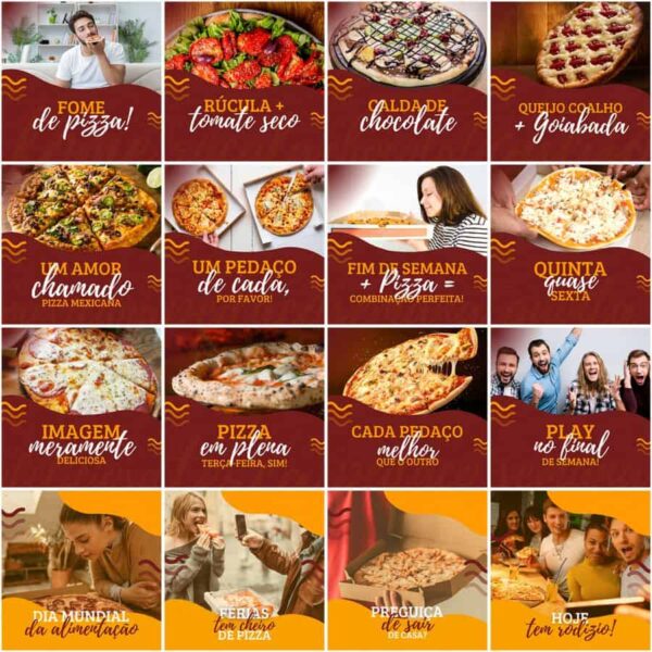 Pack Canva Pizzaria Pizza Templates Editaveis 200 Artes Legendas 8