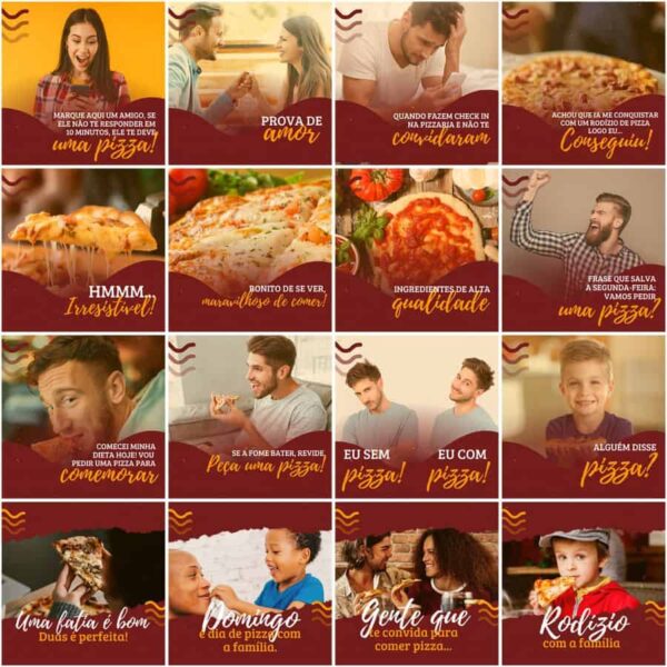 Pack Canva Pizzaria Pizza Templates Editaveis 200 Artes Legendas 9