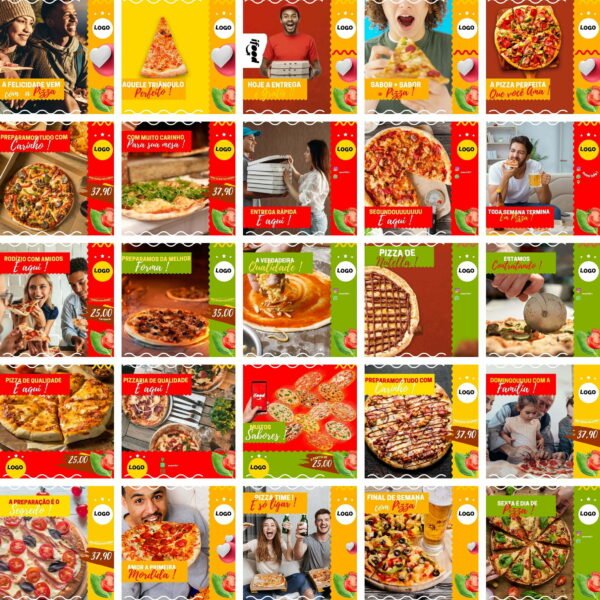 Pack Canva Pizzaria Pizza Templates Editaveis 400 Artes Bonus 3