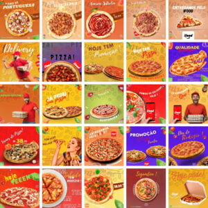 Pack Canva Pizzaria Pizza Templates Editaveis 400 Artes Bonus 5