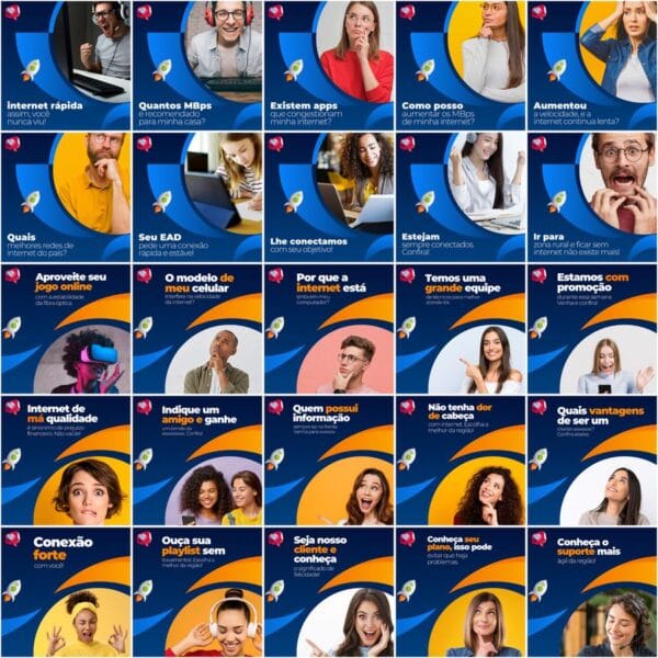 Pack Canva Provedor de Internet Template Canva 200 Artes + Legendas - Imagem 7