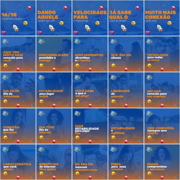 Pack Canva Provedor de Internet Template Canva 200 Artes + Legendas - Imagem 6