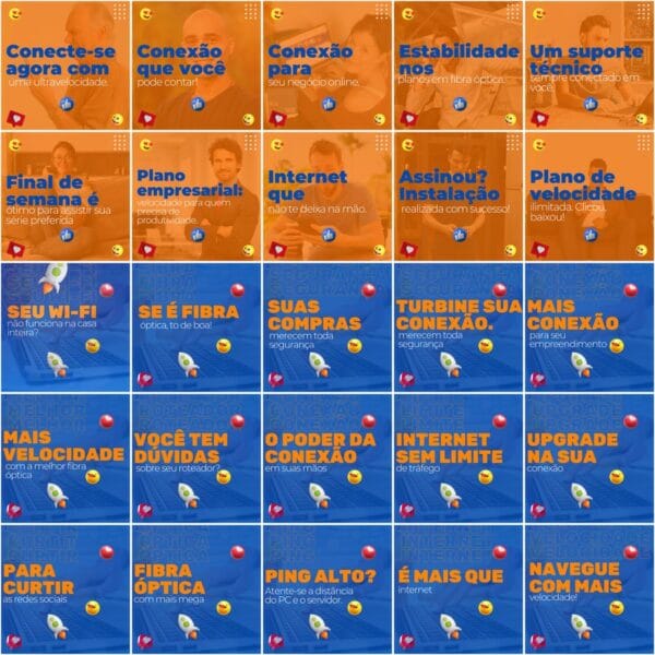 Pack Canva Provedor de Internet Template Canva 200 Artes + Legendas - Imagem 5