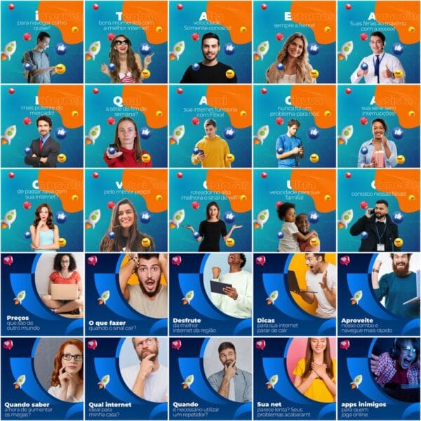 Pack Canva Provedor de Internet Template Canva 200 Artes + Legendas - Imagem 3