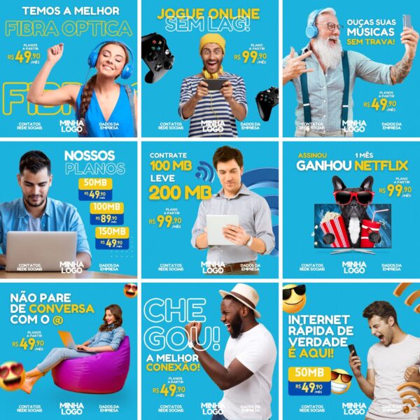 Pack Canva Provedor De Internet Templates Editaveis 28 Artes Bonus