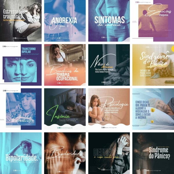 Pack Canva Psicologia Psicologo Templates Editaveis 30 Artes Bonus