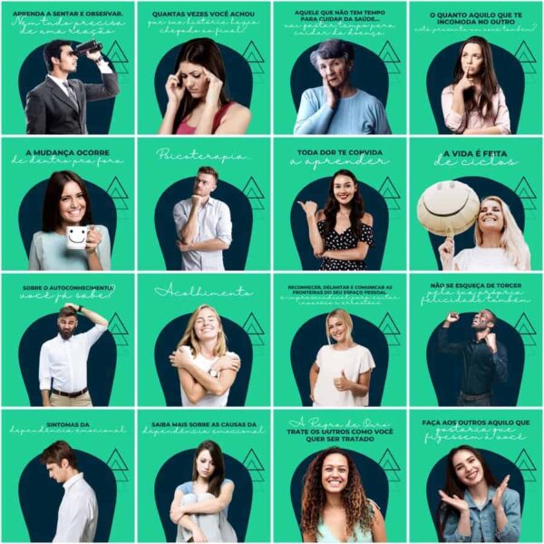 Pack Canva Psicólogo Psicologia Template Canva 200 Artes + Legendas - Imagem 2