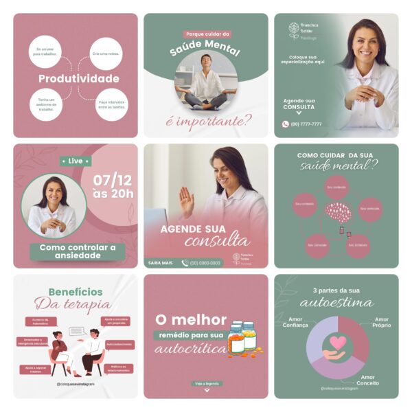 Pack Canva Psicologos Template Editavel 30 Artes Bonus 3