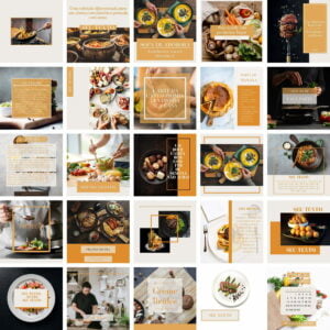 Pack Canva Restaurante Buffet Templates Editaveis 25 Artes Bonus