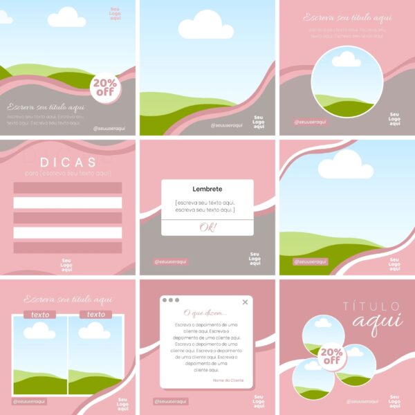 Pack Canva Salao De Beleza 30 Templates Editaveis 11 Artes Bonus