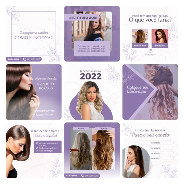Pack Canva Salao De Beleza Template Editavel 30 Artes Bonus 2