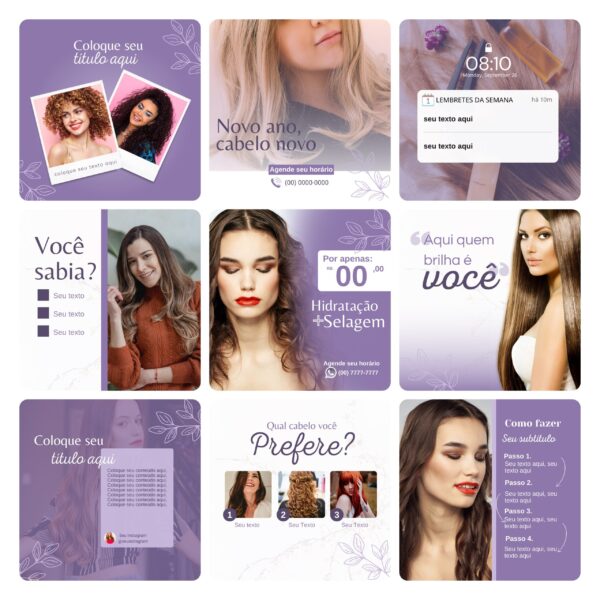 Pack Canva Salao De Beleza Template Editavel 30 Artes Bonus