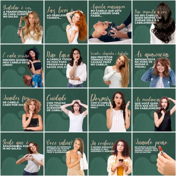 Pack Canva Salao De Beleza Templates Editaveis 200 Artes Legendas 3
