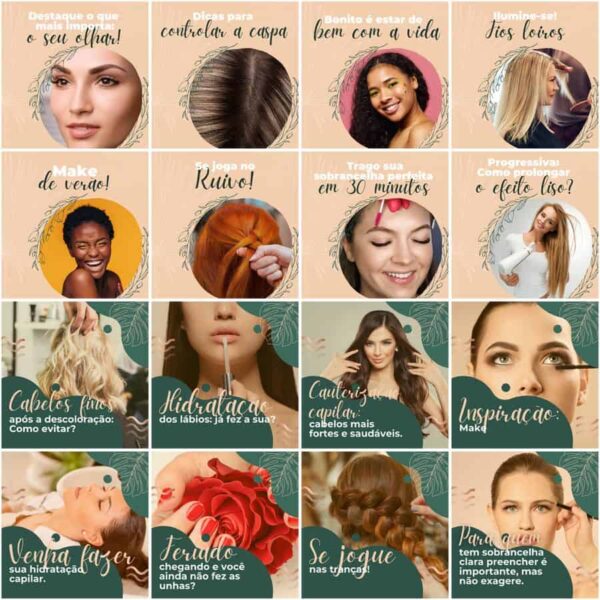 Pack Canva Salao De Beleza Templates Editaveis 200 Artes Legendas 4