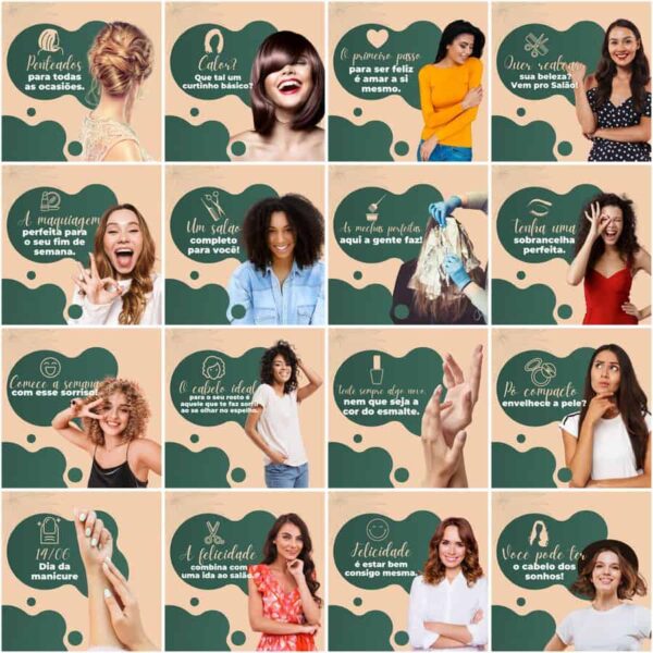 Pack Canva Salao De Beleza Templates Editaveis 200 Artes Legendas 5