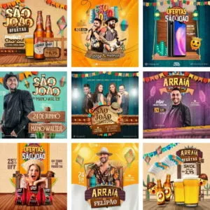 Pack Canva Sao Joao Festa Junina Templates Editaveis 12 Artes Bonus