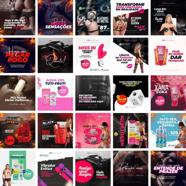 Pack Canva Sex Shop Template Canva 50 Artes + Bônus - Imagem 2