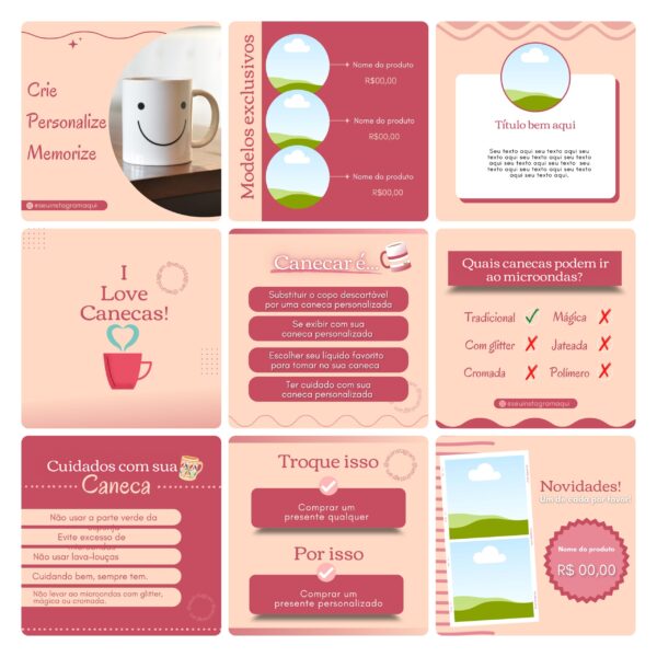 Pack Canva Sublimacao Loja De Personalizados Templates Editavel 130 Artes Bonus 3