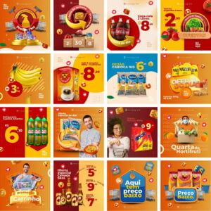 Pack Canva Supermercado Mercados Templates Editaveis 22 Artes Bonus