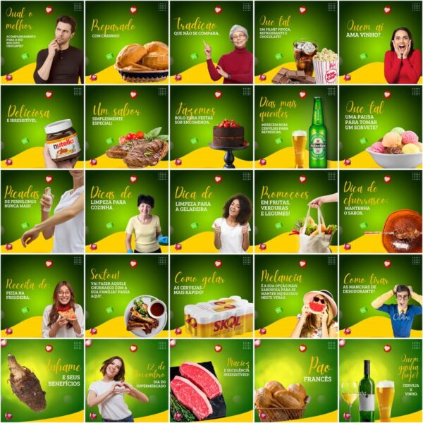 Pack Canva Supermercados Templates Editaveis 200 Artes Legendas 8