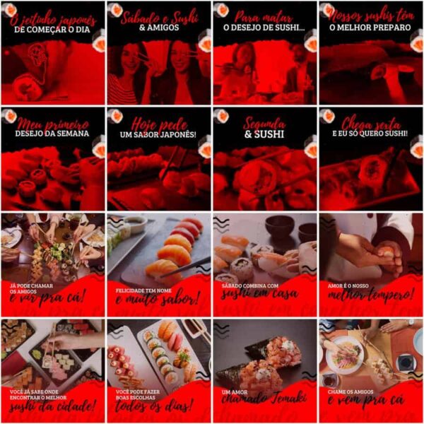 Pack Canva Sushi Templates Editaveis 200 Artes Legendas 3