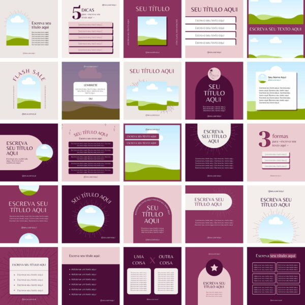 Pack Canva Terapias Holística Template Canva 25 Artes + Bônus