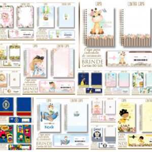 pack capas e cartao sus infantil arquivo digital arquivo de encadernacao
