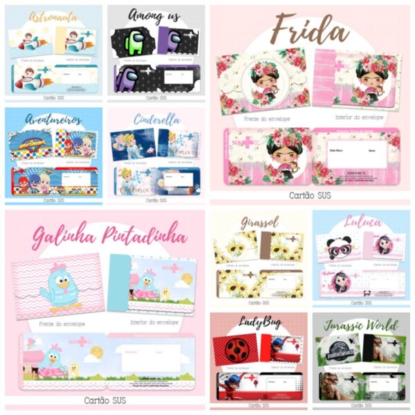Pack Cartão Sus Meninos e Meninas 01 - Arquivo Digital