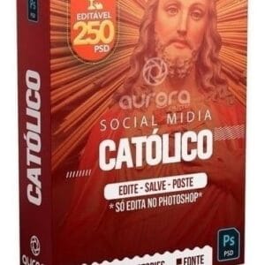 Pack Católico Mídia Sociais Editável 250 Psd Fontes Religião