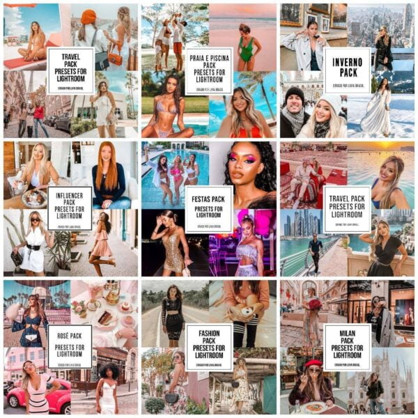 Pack Completo Livia Brasil Presets Lightroom Instagram Fotos