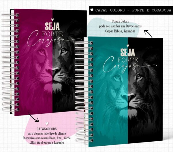 Pack de Capas Forte e Corajosa Colors- Arquivo Digital
