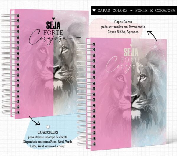 Pack de Capas Forte e Corajosa Colors- Arquivo Digital