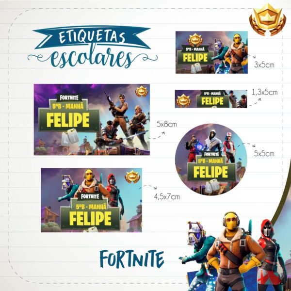 Pack de Etiquetas Escolares - Arquivo Digital - Imagem 4