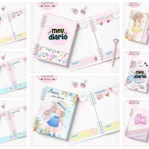 pack diario teen menina arquivo digital papel e cia 2